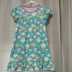 Cupcake print  pajama nightie for girls